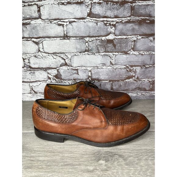 Allen Edmonds Norfolk Woven Brown Leather Oxfords Dress Shoes Men Sz 11.5D US/45 main image 16